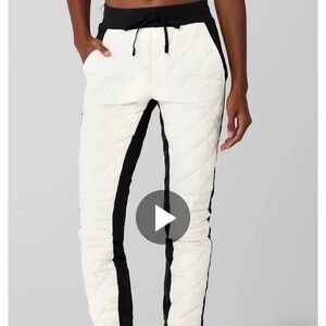 ALO Airbrush Winter Warm High Waist Moto Puffer Pant NWT